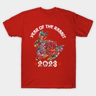 Chinese New Year 2023 Year of the Rabbit Horoscope Pop Art T-Shirt